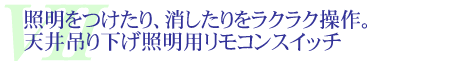 天井吊り下げ用リモコンスイッチ